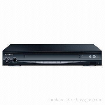 Mini DVD Player in 225 x 33 x 170mm Size with 2.0-channel, USB, LED Display and Mic Jack